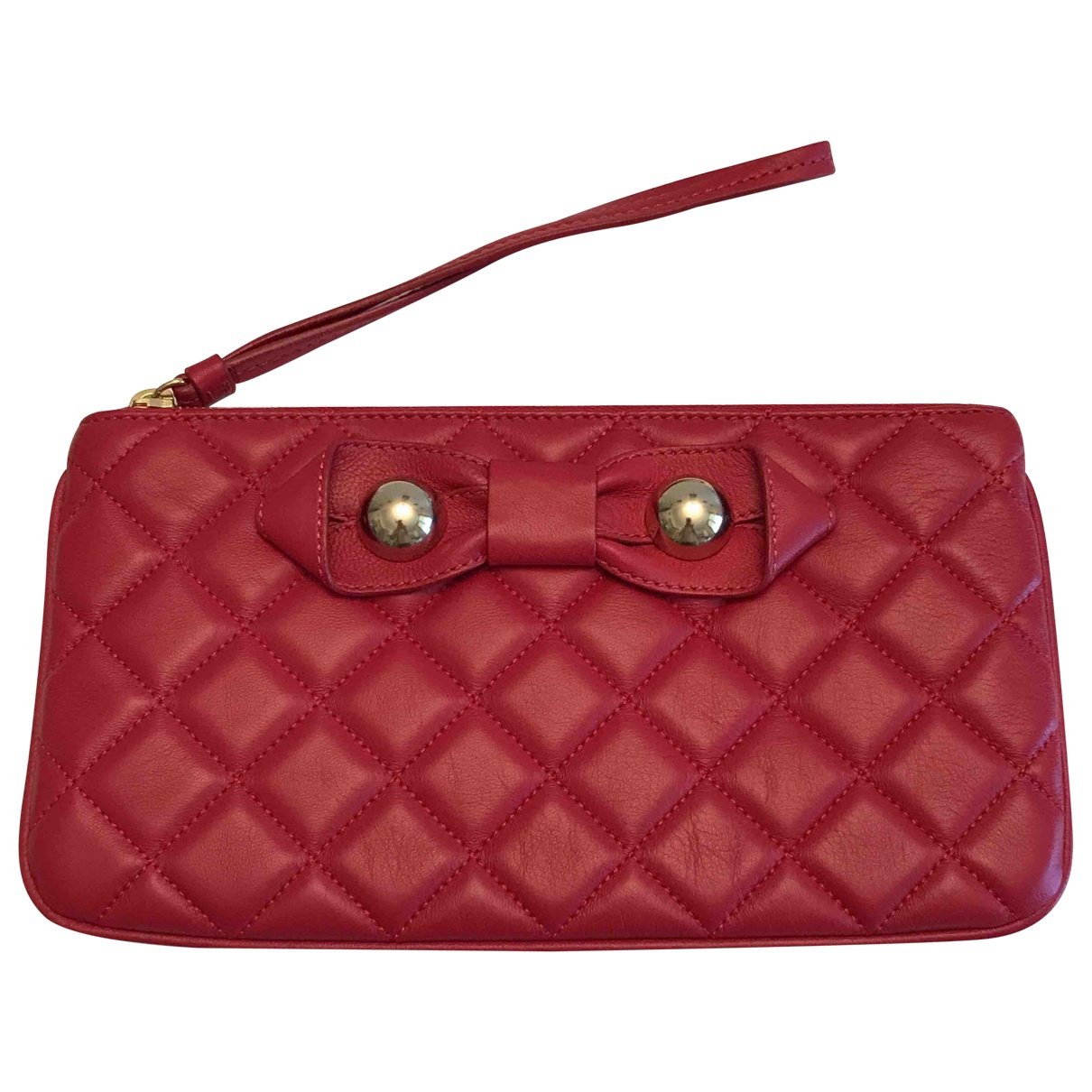 moschino red clutch bag